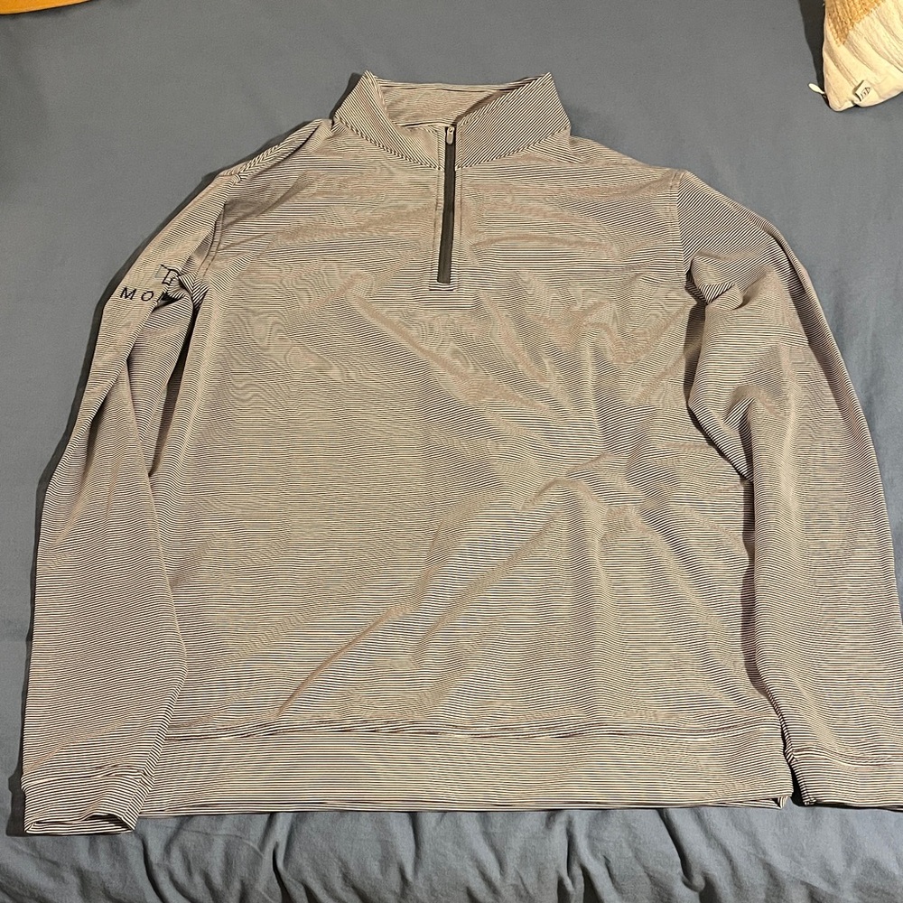 Peter Millar Striped Gray Pullover - image 1